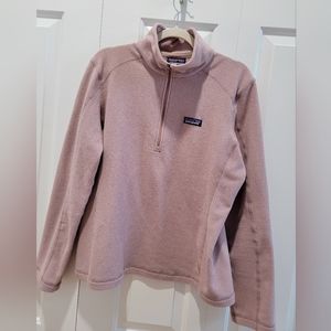 Patagonia Micro D 1/4 zip Fleece Sweater Light Mauve